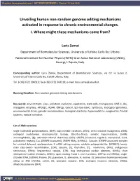 Unveiling Human Non-Random Genome Editing Mechanisms Activated in Response to Chronic Environmental Changes