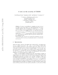 A Note on the Security of CSIDH