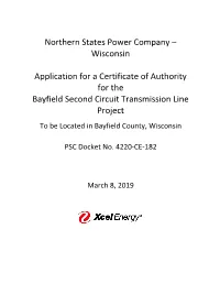 Bayfield Second Circuit Transmission Line Project