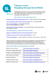 Links and Accessing Social Media Accounts in Our Sector