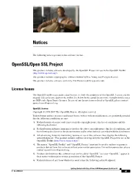 Notices Openssl/Open SSL Project