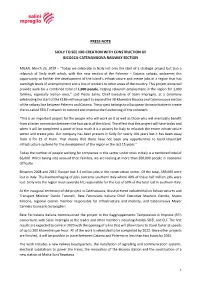 Salini Impregilo Starts Work on Sicily Rail Line