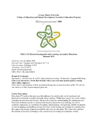 Summer 2013 Section B01 Syllabus
