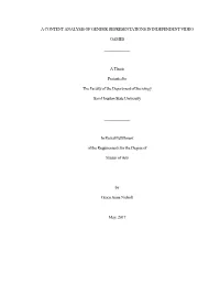 A Content Analysis of Gender Representations in Independent Video