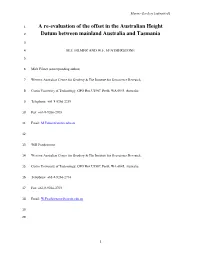 A Re-Evaluation of the Offset in the Australian Height Datum Between