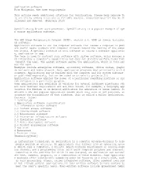 Application Software from Wikipedia, the Free Encyclopedia This Article Needs Additional Citations for Verification