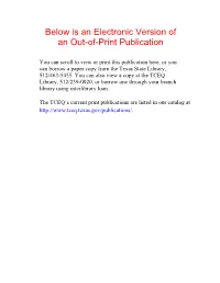 Below Is an Electronic Version of an Out-Of-Print Publication