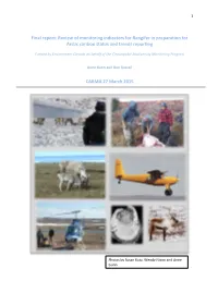 Final Report: Review of Monitoring Indicators for Rangifer in Preparation for Arctic Caribou Status and Trends Reporting
