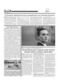 Four Russian Track and Field Stars Who Could Miss