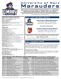 Gameday 2018 Week 9 NSU.Indd