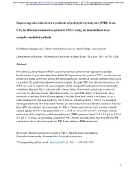 Improving Microbial Electrosynthesis of Polyhydroxybutyrate (PHB) From