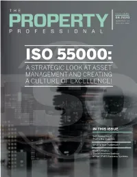 Iso 55000: a Strategic Look at Asset Management and Creating a Culture of Excellence!