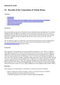 Records of the Corporation of Trinity House