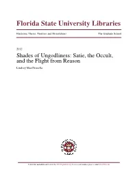 Satie, the Occult, and the Flight from Reason Lindsey Macchiarella