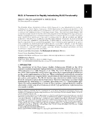 0 BLIS: a Framework for Rapidly Instantiating BLAS Functionality