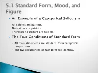 5.1 Standard Form, Mood, and Figure