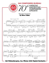 Annual American Composers Update