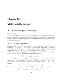 Chapter 10 Multivariable Integral