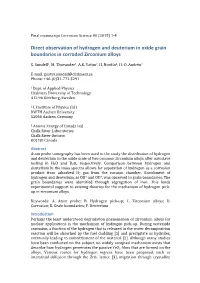 Direct Observation of Hydrogen and Deuterium in Oxide Grain Boundaries in Corroded Zirconium Alloys