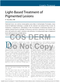 Light-Based Treatment of Pigmented Lesions E