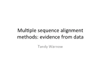 Ple Sequence Alignment Methods: Evidence from Data