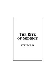 The Rite of Sodomy