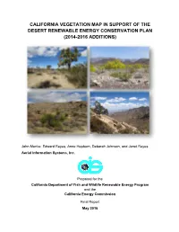 California Vegetation Map in Support of the DRECP