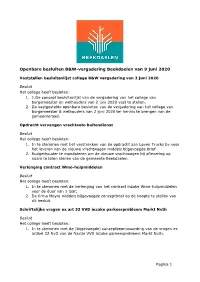 Openbare Besluiten B&W-Vergadering Beekdaelen Van