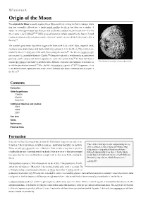 Origin of the Moon