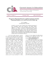 Progressive Educational Practices and Environments in Sweden: Preparing Students to Live and Work in the Global Age