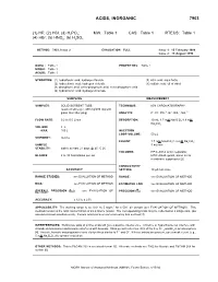 NIOSH Method 7903: Acids, Inorganic