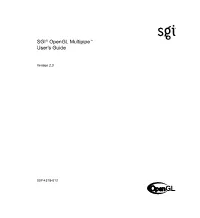 SGI® Opengl Multipipe™ User's Guide