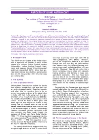 Aspects of Gond Astronomy