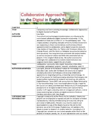 Collaborative Approaches to Digital Humanities Projects