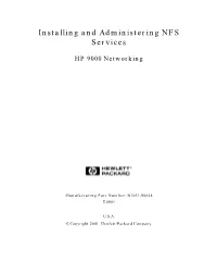 Installing and Administering NFS Services