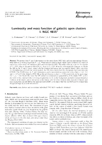 Luminosity and Mass Function of Galactic Open Clusters I. NGC 4815?