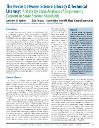 The Nexus Between Science Literacy & Technical