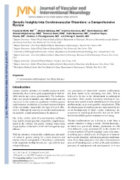 Genetic Insights Into Cerebrovascular Disorders: a Comprehensive Review