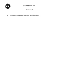IATF REPORT, FALL 2012 Attachment 13 13. UIC Student Presentation on Elements of Inaccessible Stations
