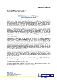 MICHELIN Secures GT500 Crown for Second Year in a Row