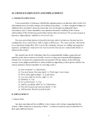 10. Cross-Examination and Impeachment