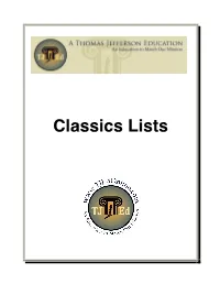 Classics Lists
