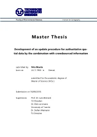 Development of an Update Procedure for Authoritative Spatial Data by the Combination with Crowdsourced Information“