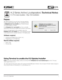 K.2 Firmware Updater Technical Note