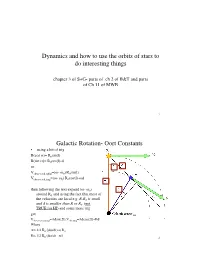 Oort Constants! • Using a Bit of Trig !
