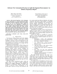 Software Test Automation Practices in Agile Development Environment: an Industry Experience Report