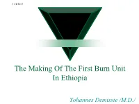The Making of the First Burn Unit in Ethiopia