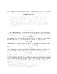 The ℓ-Parity Conjecture Over the Constant Quadratic Extension