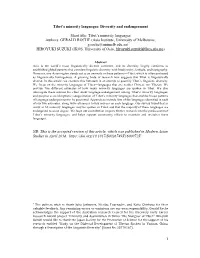 Tibet's Minority Languages-Diversity and Endangerment-Appendix 9 28 Sept Version