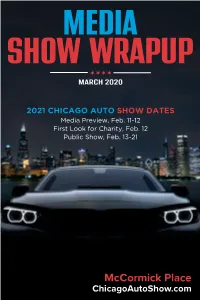2021 CHICAGO AUTO SHOW DATES Media Preview, Feb